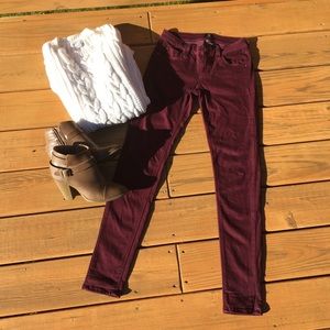 Red Wine/Burgundy Jeans Size 24